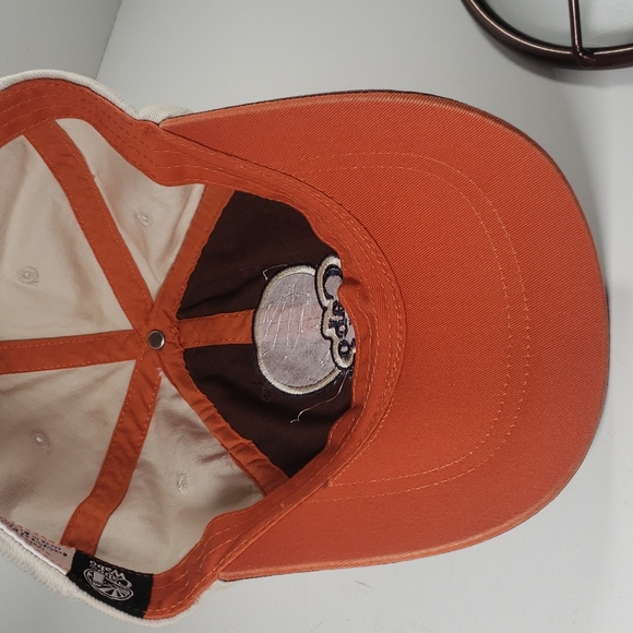Cabo Wabo Cantina Lake Tahoe Dad Hat Cap 6 Panel Brown & Beige w/ Orange Piping - Picture 5 of 7